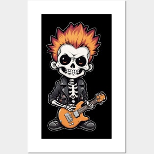 Punk Rock Skeleton 4 Posters and Art